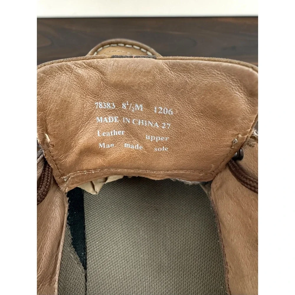 Clarks Mens Waterloo Brown Leather Boat Shoes Moc Toe Loafers 78383 Size 8.5 M